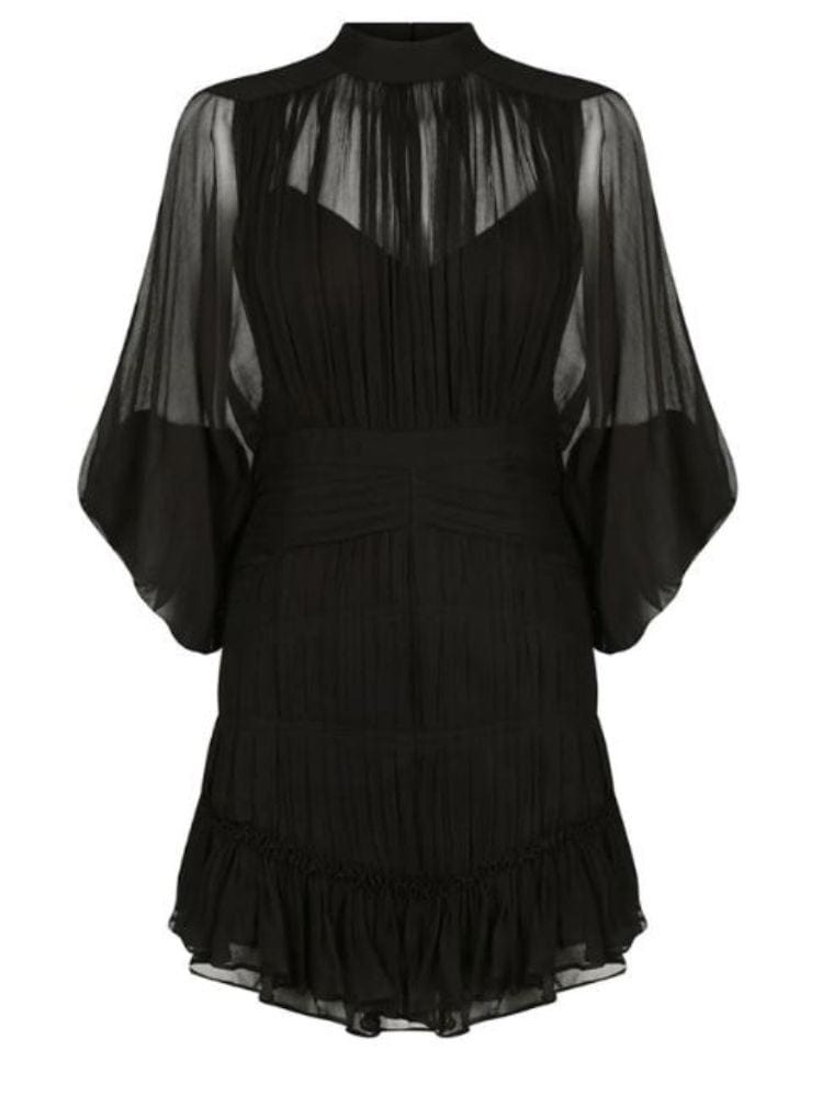 BOHEMIAN THE LABEL  CLASSIC BLACK / S Nicola Long Sleeve Mini Dress