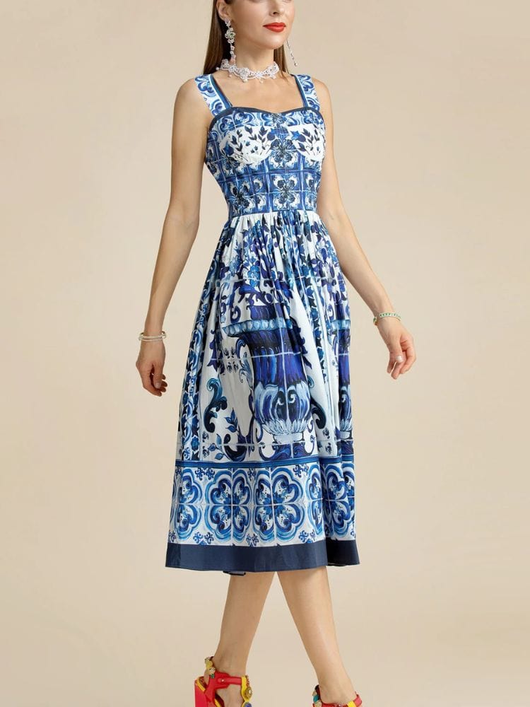 BOHEMIAN THE LABEL Kim Corset Print Dress