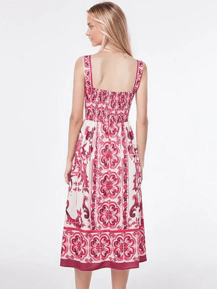 BOHEMIAN THE LABEL Kim Corset Print Dress