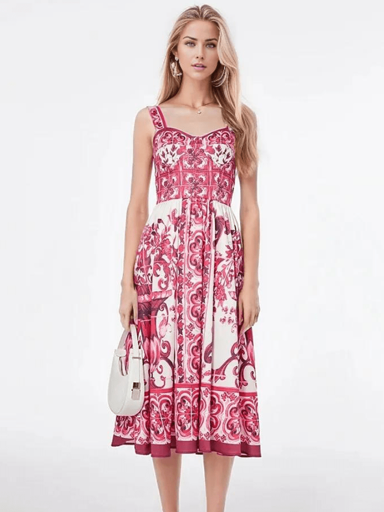 BOHEMIAN THE LABEL Kim Corset Print Dress