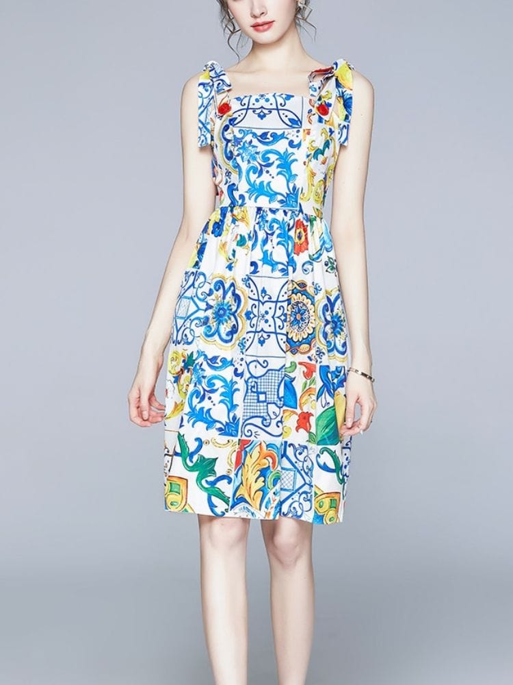 BOHEMIAN THE LABEL  Penny Corset Print Dress