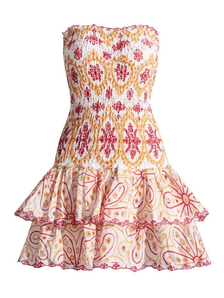 BOHEMIAN THE LABEL RED PRINT / S Cora Print Mini Dress