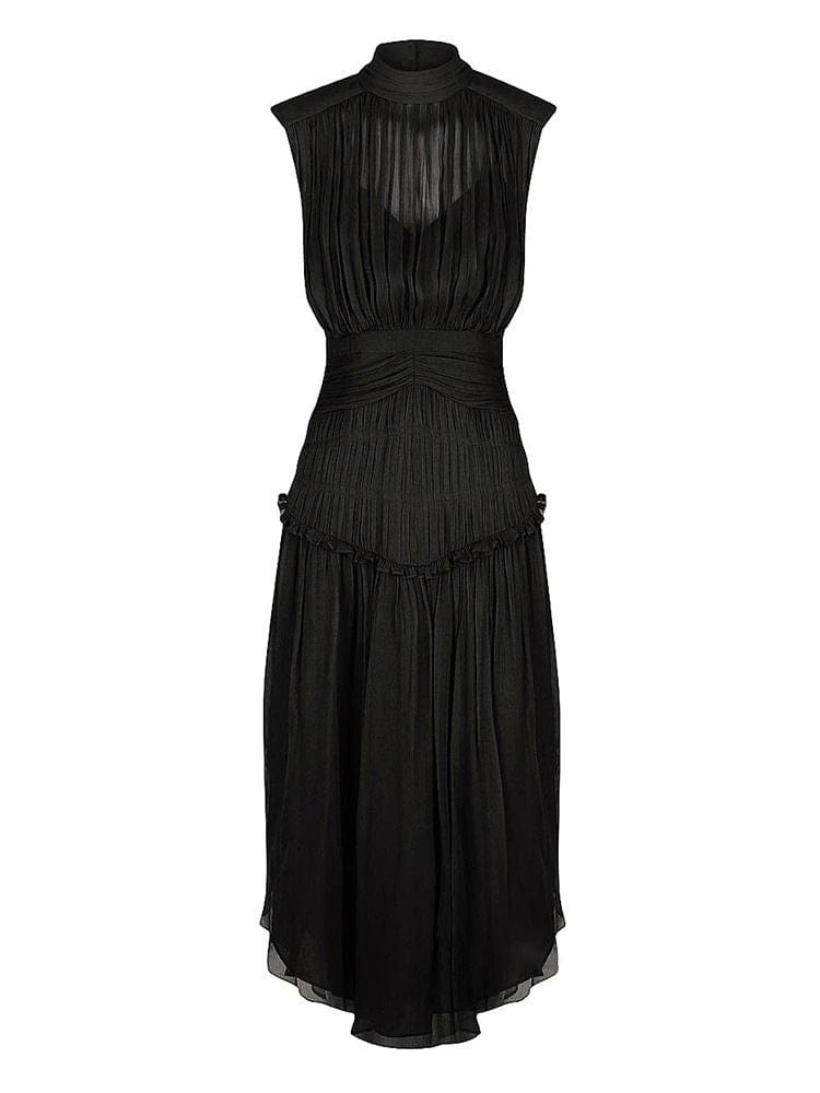 BOHEMIAN THE LABEL  CLASSIC BLACK / S Lola Bow Tie Sleeveless Midi Dress