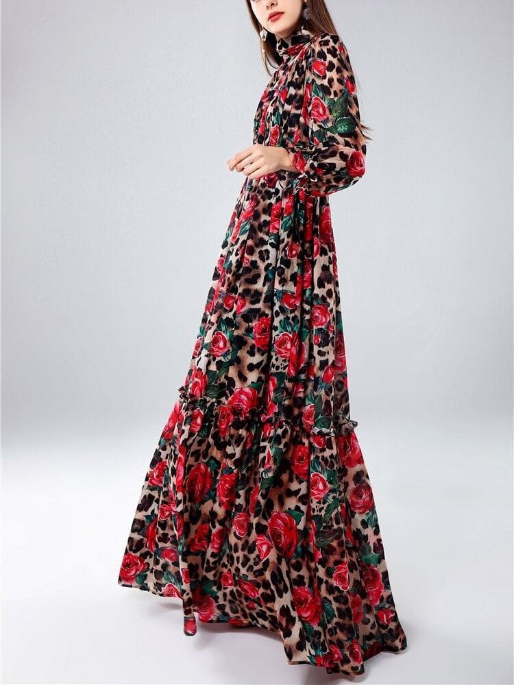 BOHEMIAN THE LABEL  Molly Long Sleeve Floral Gown Dress