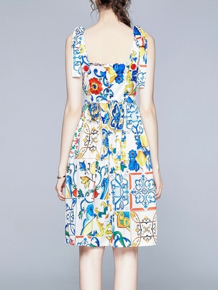 BOHEMIAN THE LABEL  Penny Corset Print Dress