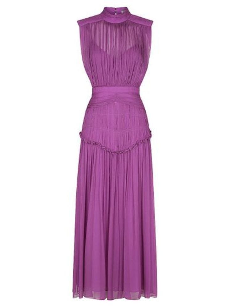 BOHEMIAN THE LABEL PLUM PURPLE / S Nicola Sleeveless Midi Dress